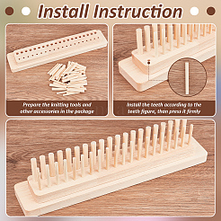 Прямоугольный деревянный ткацкий станок комплект&nbsp;TOOL-WH0155-192