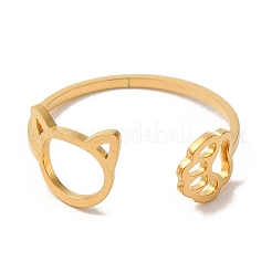 Открытое манжетное кольцо из нержавеющей стали 304&nbsp;LS-RJEW-Z026-05G