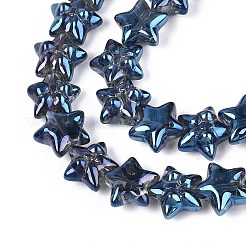 Стеклянные бусины с гальваническим покрытием &nbsp;EGLA-N020-01B