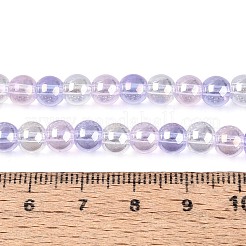 Стеклянные бусины с гальваническим покрытием &nbsp;EGLA-N019-6mm-06