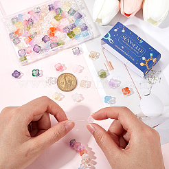 112шт 14 цвета прозрачные бусины лэмпворк ручной работы&nbsp;LAMP-SC0001-32