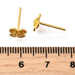 925 стерлингового серебра серьги стержня&nbsp;LS-EJEW-Q030-07G