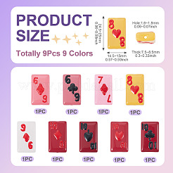 9 шт. двухцветные окрашенные стеклянные бусины&nbsp;LAMP-TA0001-87