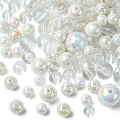 250шт 8 стиля непрозрачные акриловые бусины&nbsp;MACR-FS0001-62