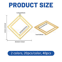 40шт 2 цвета латунные подвески&nbsp;KK-CA0003-82
