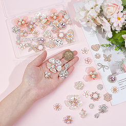 60 комплект из 20 стилей кабошонов из сплава эмали и стразов&nbsp;DIY-PH0033-79