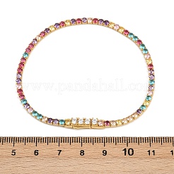 925 теннисный браслет из стерлингового серебра с микропаве из кубических цирконий для женщин&nbsp;BJEW-C117-01A-G01