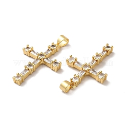 Покрытие стойки латунь микропаве прозрачные подвески из кубического циркония&nbsp;KK-F853-01G