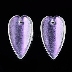 Прозрачный лак окрашенные стеклянные подвески&nbsp;GGLA-S054-013B-02