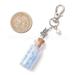 Цветок акриловые и стеклянные бутылки с желаниями подвесные украшения&nbsp;HJEW-JM03180