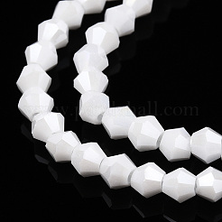 Непрозрачные однотонные гальванические стеклянные бусины&nbsp;EGLA-A039-P2mm-A15