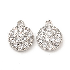 Латунные микро проложить кубического циркония подвески&nbsp;KK-E071-12P