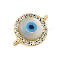 Латунная рейка с натуральными ракушками и звеньями из микрофибры&nbsp;KK-Z074-30G