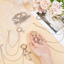 8 шт. 4 стиля железный кабель цепь обувь цепь&nbsp;HJEW-GO00204