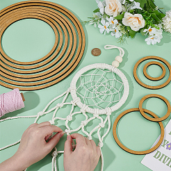 12 шт. кольца из листов МДФ&nbsp;AJEW-WH0816-273