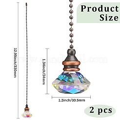 Подвески из алмазного стекла для потолочного вентилятора&nbsp;HJEW-WH20003-33B