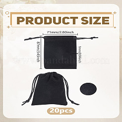 20шт бархатные мешочки для украшений&nbsp;ABAG-LP0001-22