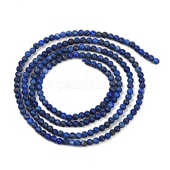 Нитки бусины из натурального ляписа-лазури&nbsp;LS-G-L628-A01-2mm-01