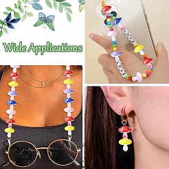 20шт 5 цвета непрозрачные акриловые бусины&nbsp;MACR-YW0004-76