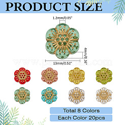 160шт 8 цвета прозрачные акриловые бусины&nbsp;TACR-ME0001-04