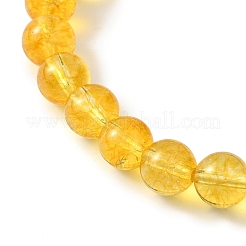 Браслеты из натуральных окрашенных и нагретых бусин из кварца и тигрового глаза&nbsp;BJEW-JB12839