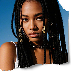 6 шт. 3 стиля манжеты из сплава для волос&nbsp;OHAR-SC0001-11A