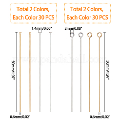 Штифты с плоской головкой и ушком из нержавеющей стали 304&nbsp;STAS-PH0001-15