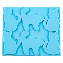 Кот своими руками кулон силуэт силиконовые Молды&nbsp;DIY-Q034-01