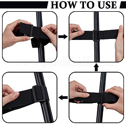 Полиэстеровая ткань и сетчатая сумка из полиэстера на спинку сиденья&nbsp;DIY-WH0899-141