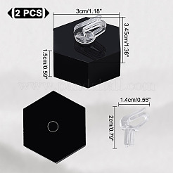 Акриловые держатели для колец&nbsp;RDIS-WH0020-02A-02