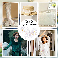 3d цветок органза полиэстер вышивка орнамент аксессуары&nbsp;DIY-WH0297-20A