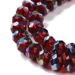 Прозрачные стеклянные бусины гальваническим пряди&nbsp;GLAA-F122-02