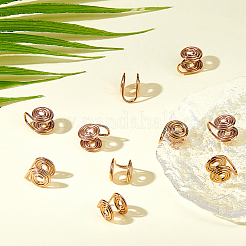 10 шт. серьги-манжеты из нержавеющей стали со спиральной накладкой&nbsp;EJEW-HS0001-03RG