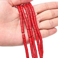 Синтетических нитей бирюзовые бусы&nbsp;X-TURQ-G110-4x2mm-01