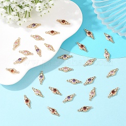 15 шт. 3-цветные латунные микрофибровые соединительные звенья&nbsp;KK-YW0004-29