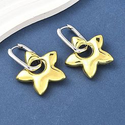 Серьги-кольца из латуни для женщин&nbsp;EJEW-U057-06C-03GP