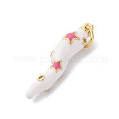 Латунные подвески с микропаве из кубического циркония и эмали&nbsp;KK-Q098-35G-B