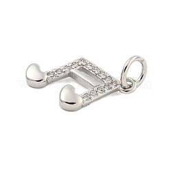 Латунные микропаве прозрачные кубические циркониевые подвески&nbsp;KK-U021-09P