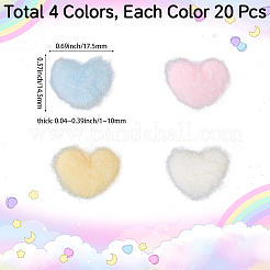 80 шт. 4 цвета шерстяные и тканевые аксессуары для украшения&nbsp;DIY-SC0032-28