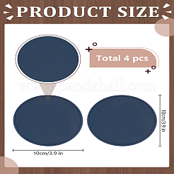 4 шт. коврики под чашки из искусственной кожи&nbsp;AJEW-LP0005-95B