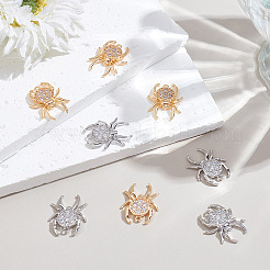 8 шт. подвески из латуни и кубического циркония двух цветов&nbsp;KK-AR0003-42