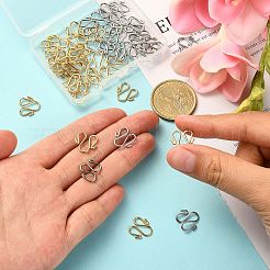 50 шт. 2-х цветные застежки-крючки из нержавеющей стали марки 304&nbsp;STAS-CJ0002-12