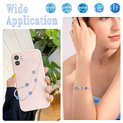 100 шт. 5 вида прозрачных гальванизированных стеклянных бусин с УФ-покрытием&nbsp;GLAA-TA0003-19B