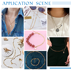 8м 4-х цветные латунные цепочки из скрепок&nbsp;FIND-PH0006-43