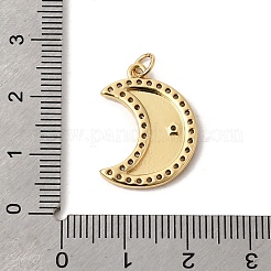 Латунные микропаве прозрачные подвески с фианитом&nbsp;KK-K419-12G