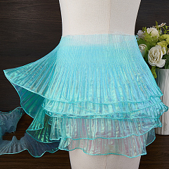 10 ярд прозрачного полиэстерового кружева с плиссировкой&nbsp;OCOR-GF0004-74A