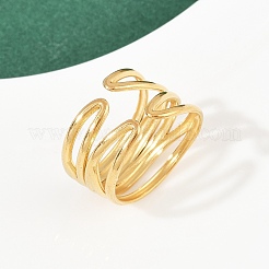 Регулируемые открытые манжеты из нержавеющей стали 304 для женщин&nbsp;LS-RJEW-K299-02G