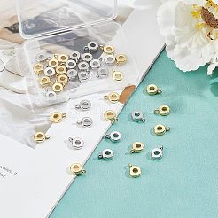 40 шт. 2-х цветные латунные трубчатые дужки&nbsp;KK-FH0003-49