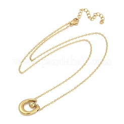 Ожерелья из нержавеющей стали 304 в форме буквы U с подвеской в виде шара&nbsp;NJEW-V004-01G