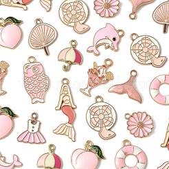 48шт 12 стиля подвески из сплава с эмалью&nbsp;ENAM-FS0003-50